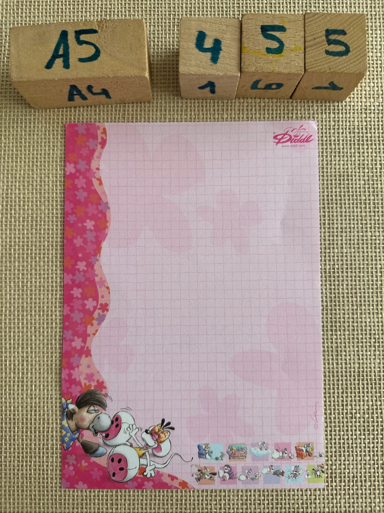 Diddl gekleurd briefpapier A5 nr.455